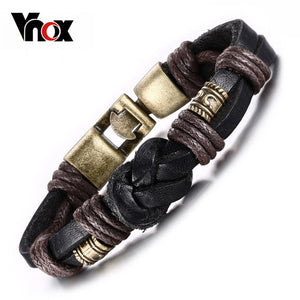 Vnox Vintage Leather Bracelet