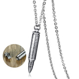 Vnox Can Open Bullet Pendant for Men Necklace