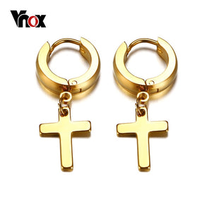 Vnox Cross Earrings for men