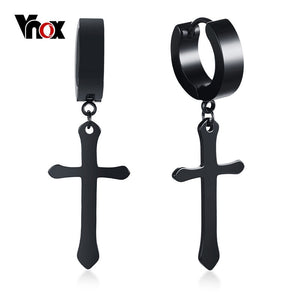 Vnox Classic Cross Earrings for men