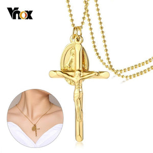Vnox Vierge Marie Coin Necklaces For Women