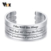 Vnox Fruit of the Spirit Bangle for Women Men Stainless Steel Bracelets