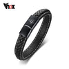 Black Genuine Leather Bracelet