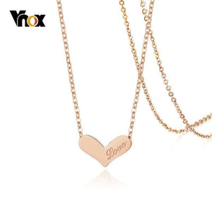 Vnoxs Bright Pink Gold Color Chokers for Women