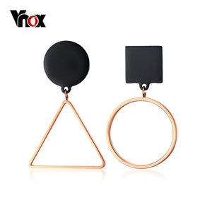 Vnox Geometric Stud Asymmetry Earrings  for Women