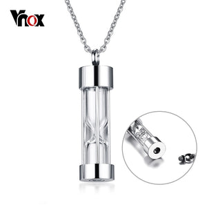Vnoxs Can Open Hourglass Shape Pendant Necklace for Women
