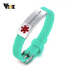 Vnox Sporty Anti Allergy Silicone Medical Alert ID Bracelets