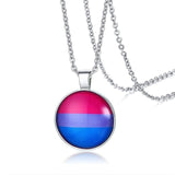 Vnox Rainbow Round Pendant Necklaces