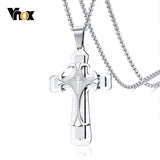 Vnox Punk Double Cross Necklaces