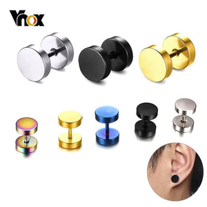 Vnox Fashion Stainless Steel Stud Earrings for men