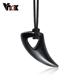Vnox Fashion Black Stainless Steel Necklace
