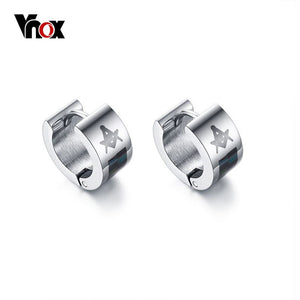 Vnox Cute Masonic Earrings for Men