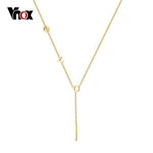 Vnoxs LOVE Letter Necklaces Pendants