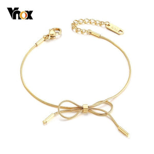 Vnox Elegant Tie Charm Bracelets