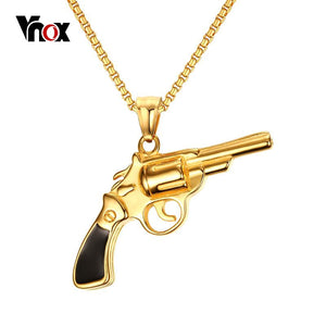 Vnox Pistol Gun Necklaces