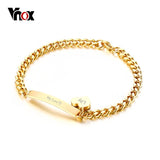 Vnox Can Engrave Thin ID Tag Bracelet