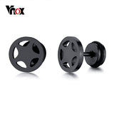 Vnox Men's Cool Pentagram Stud Earrings