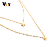 Vnox Star Moon Charm Layered Choker For Women