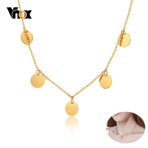 Vnox New Coin Choker Necklaces for Women