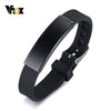 Vnox Colorful Silicone Bracelets