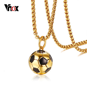 Vnox Sporty Football Pendant For Men Necklace