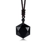 Vnox Black Obsidian Pendant Necklaces