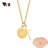 Vnox Women Elizabeth's Head Coin Choker Necklace