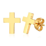 Vnox Simple Cross Earrings for Men