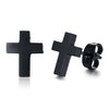 Vnox Simple Cross Earrings for Men