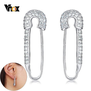 Vnox Temperament Safety Pin Earrings for Women