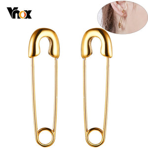 Vnox Safety Pin Long Earrings for Women