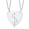 Vnox 2 Best Friends Heart Couple Necklaces