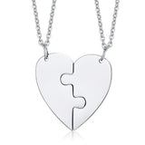 Vnox 2 Best Friends Heart Couple Necklaces for women