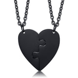 Vnox 2 Best Friends Heart Couple Necklaces