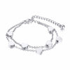 Vnox Adjustable Length Heart Charms Bracelets