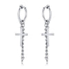 Vnox Freestyle Chain Tassel Drop Dangle Earrings for Men