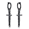 Vnox Freestyle Chain Tassel Drop Dangle Earrings for Men