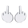 Vnox Mens Special Raise The Middle Finger Design Earrings  for men