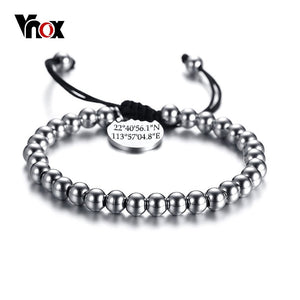 Vnox Adjustable Rope Chain Bracelets