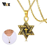 Vnox Stainless Steel Magen David Pendant