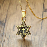 Vnox Stainless Steel Magen David Pendant