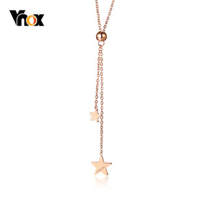 Vnox Women's Elegant Stars Charm Choker Y Necklaces