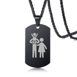 Vnox Stainless Steel ID Tag Necklaces