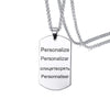 Vnox Stainless Steel ID Tag Necklaces