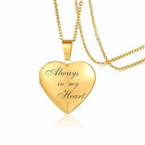 Vnox Personalized Heart Locket Pendant