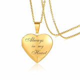 Vnox Personalized Heart Locket Pendant for Women