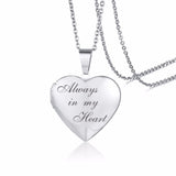 Vnox Personalized Heart Locket Pendant for Women