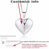 Vnox Personalized Heart Locket Pendant for Women