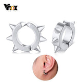 Vnox Punk Rivet Small Hoop Earrings  for men