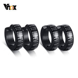 Vnox Minimalist Roman Numerals Hoop Earrings for men